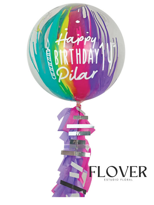 Burbuja pintura mix colorida